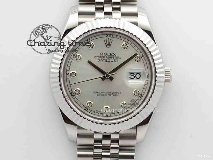 MiroTime 0428 DateJust II 41mm BP Maker Best Edition Silver Diamonds Dial On New Version Jubilee Bracelet A Reliable 3623